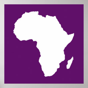Afrikaans Violet Audacious Africa Poster