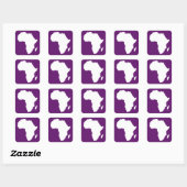 Afrikaans Violet Audacious Africa Vierkante Sticker (Vel)