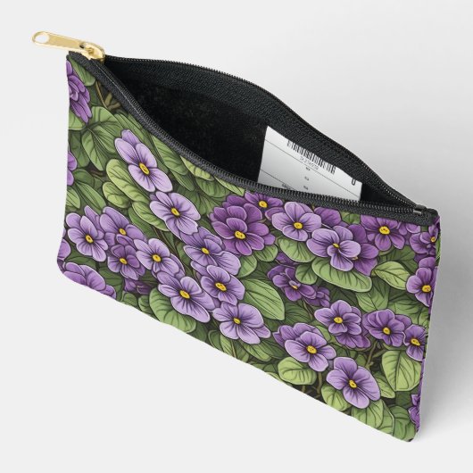 Afrikaans Violet bloemen patroon Etui (Open)