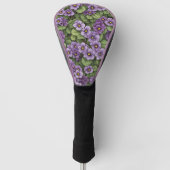 Afrikaans Violet bloemen patroon Golfheadcover (Voorkant)
