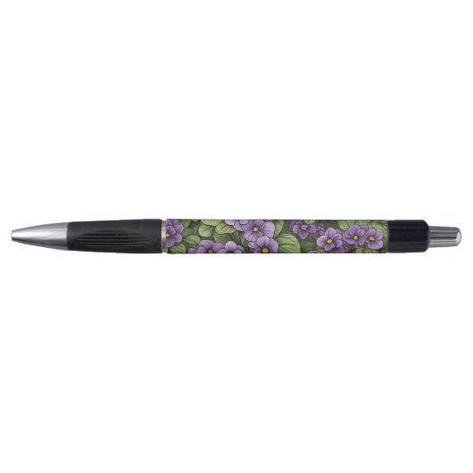 Afrikaans Violet bloemen patroon Pen (Voorkant)