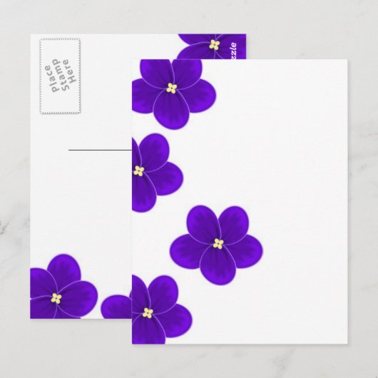 Afrikaans Violet Briefkaart (Voorkant / Achterkant)