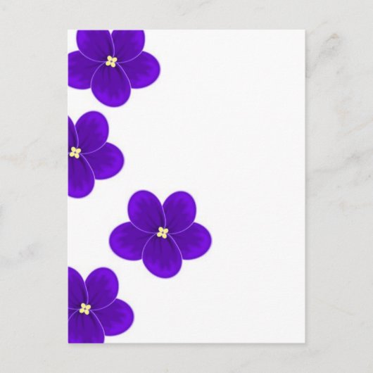 Afrikaans Violet Briefkaart (Voorkant)