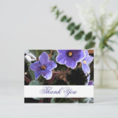 Afrikaans Violet Dank je wel, je merkt Floral op Bedankkaart (Staand voorkant)