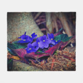 Afrikaans Violet Fleece Deken (Voorkant (Horizontaal))