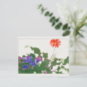 Afrikaans violet, Gerbera van Tanigami Konan Briefkaart (Staand voorkant)