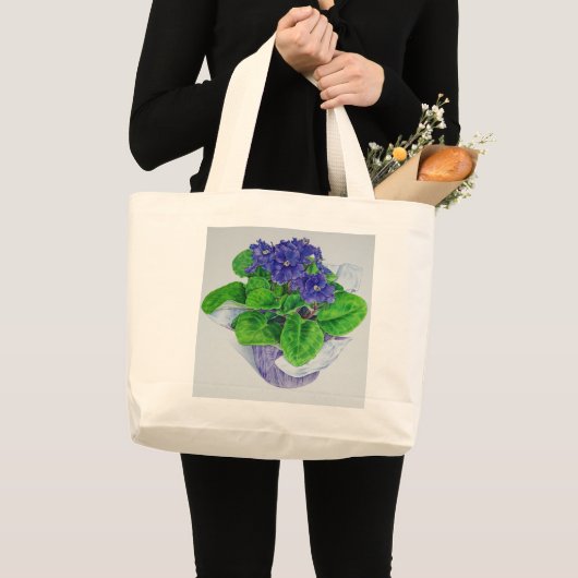 Afrikaans Violet Grote Tote Bag (Voorkant (product))