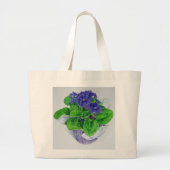 Afrikaans Violet Grote Tote Bag (Voorkant)