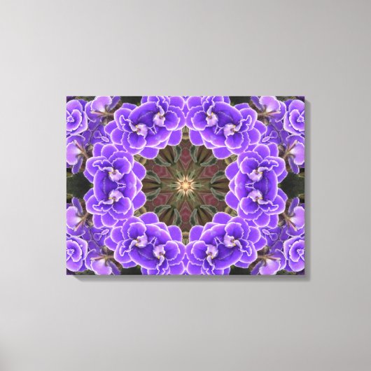 Afrikaans Violet Mandala Canvas Afdruk (Voorkant)