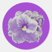 Afrikaans Violet Paars Ronde Sticker (Voorkant)