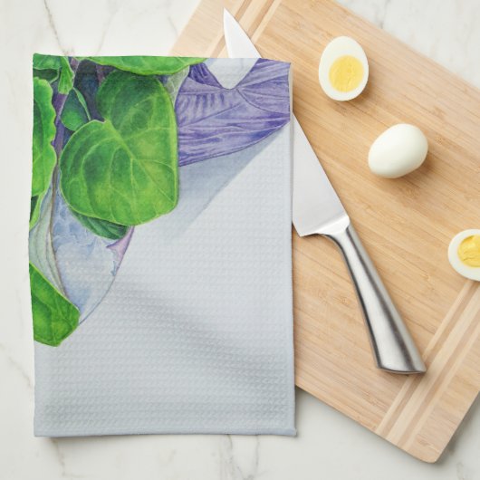 Afrikaans Violet Theedoek (Quarter Fold)