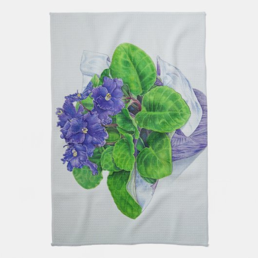 Afrikaans Violet Theedoek (Verticaal)