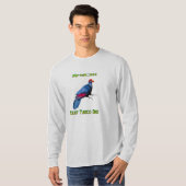 Afrikaans Violet Turaco Vogel Lang T-shirt (Voorkant volledig)