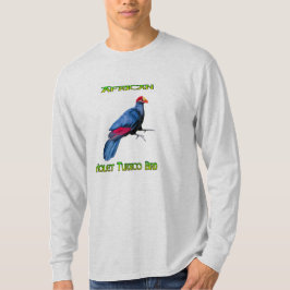 Afrikaans Violet Turaco Vogel Lang T-shirt