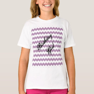 Afrikaans Viooltje Chevron Verjaardagsmeisje T-shirt