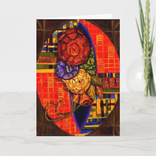 Afrikaans Viooltje Feestdagen Kaart (Voorkant)