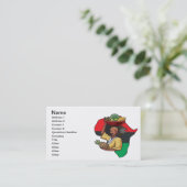 Afrikaans voedsel visitekaartje (Staand voorkant)