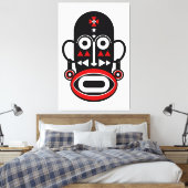 Afrikaans volksmasker canvas afdruk (Insitu (Slaapkamer))