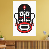 Afrikaans volksmasker canvas afdruk (Insitu (Woonkamer))
