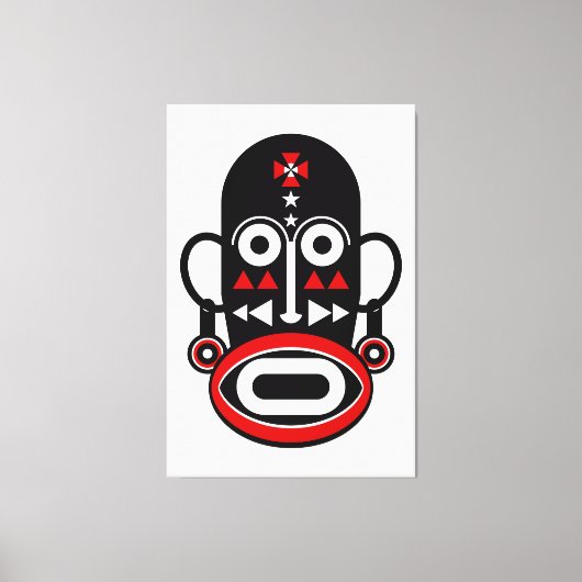Afrikaans volksmasker canvas afdruk (Voorkant)