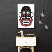 Afrikaans volksmasker canvas afdruk