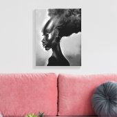 Afrikaans Vrouw Canvas Print (Insitu (Woonkamer))