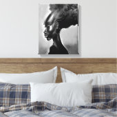 Afrikaans Vrouw Canvas Print (Insitu (Slaapkamer))