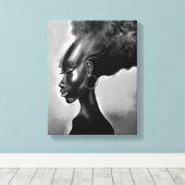 Afrikaans Vrouw Canvas Print (Insitu (Houten vloer))