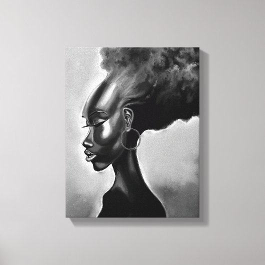 Afrikaans Vrouw Canvas Print (Voorkant)