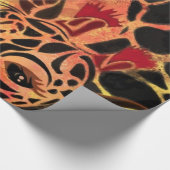 Afrikaans Vrouw en Giraffe Inpakpapier (Hoek)