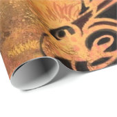 Afrikaans Vrouw en Giraffe Inpakpapier (Rol Hoek)