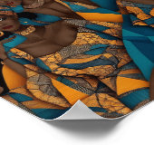 Afrikaans vrouwen kunstwerk Poster (Hoek)