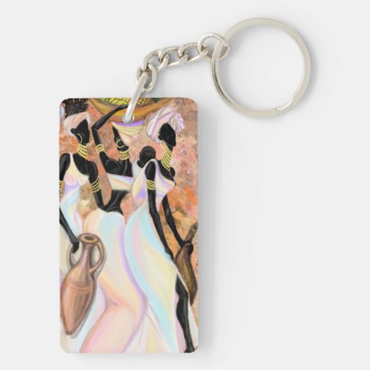 Afrikaans Vrouwen Sleutelhanger Gift Moderne Stijl (achterkant)
