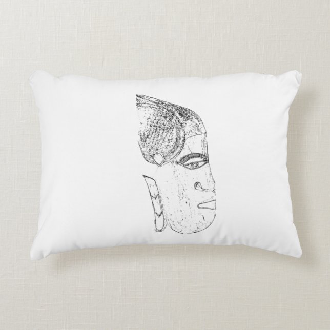 Afrikaans vrouwenhoofdontwerp accent kussen (Voorkant)
