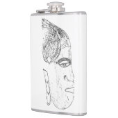 Afrikaans vrouwenhoofdontwerp heupfles (Links)