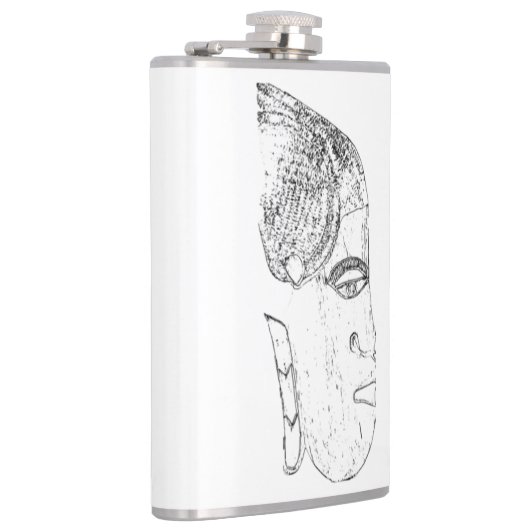 Afrikaans vrouwenhoofdontwerp heupfles (Rechts)