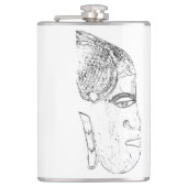 Afrikaans vrouwenhoofdontwerp heupfles (Voorkant)