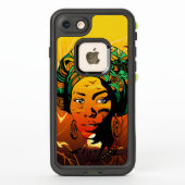 Afrikaans vrouwenportret met zonsondergang (Achterkant)