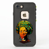 Afrikaans vrouwenportret met zonsondergang (Achterkant)