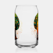 Afrikaans vrouwenportret met zonsondergang blikvorm glas (Links)