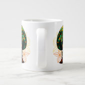 Afrikaans vrouwenportret met zonsondergang grote koffiekop (Achterkant)