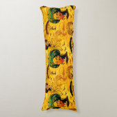 Afrikaans vrouwenportret met zonsondergang lichaamskussen (Voorkant Verticaal)