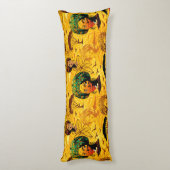 Afrikaans vrouwenportret met zonsondergang lichaamskussen (Achterkant (Verticaal))