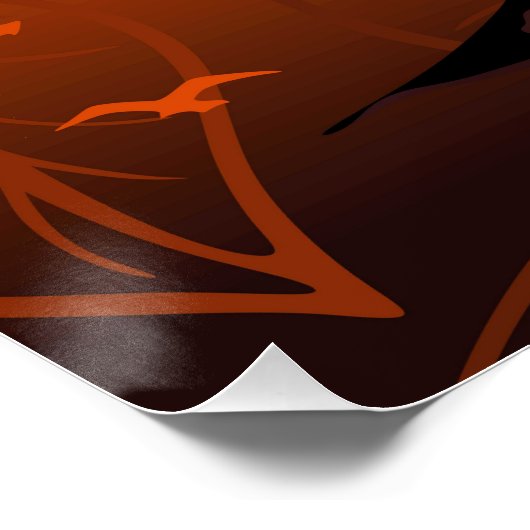 Afrikaans vrouwenportret met zonsondergang perfect poster (Hoek)