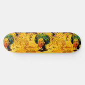 Afrikaans vrouwenportret met zonsondergang persoonlijk skateboard (Horizontaal)