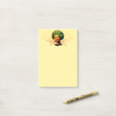 Afrikaans vrouwenportret met zonsondergang post-it® notes (Op bureau)
