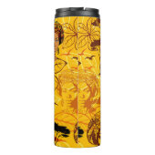 Afrikaans vrouwenportret met zonsondergang thermosbeker (Achterkant)