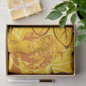 Afrikaans vrouwenportret met zonsondergang tissuepapier (Geschenk)