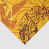 Afrikaans vrouwenportret met zonsondergang tissuepapier (Detail)