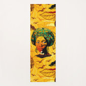 Afrikaans vrouwenportret met zonsondergang yogamat (Voorkant)